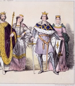 Philippe Auguste og Isabelle de Hainaut - i "Det franske monarkiet i trykk"" av French School