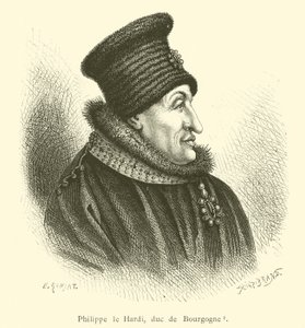 Filip den dristige, hertugen av Burgund (gravering) av French School