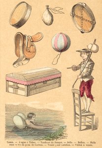 Gris (farget gravering) av French School