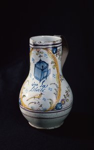 Mugge med påskriften Vive la Liberte, 1789 (keramikk) av French School