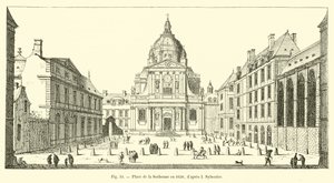Place de la Sorbonne i 1650, etter I Sylvestre av French School