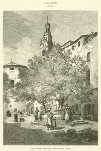 Market Square, i San-Remo (gravering) av French School