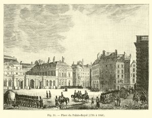 Place du Palais-Royal, 1795 til 1848 av French School