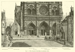 Place du parvis Notre-Dame på det femtende århundre av French School