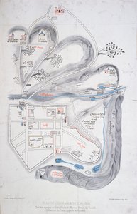Plan over Jerusalem i 1308, illustrasjon fra en faksimileutgave av Liber de Expedition Terrae Sanctae av Marino Sanuto di Torcello (ca. 1260-1338) av French School