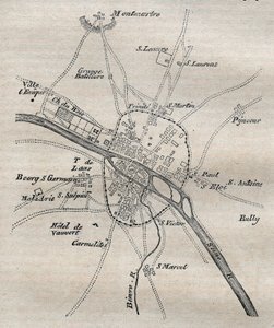 Plan for Paris under Philippe Auguste av French School