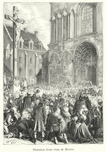 Plante et misjonskors (gravering) av French School
