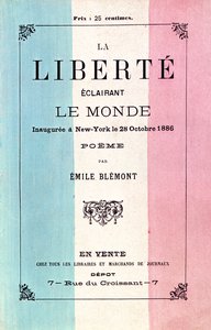 Dikt av Emile Blemont (1839-1927) som feirer innvielsen av Frihetsgudinnen, 28. oktober 1886 av French School