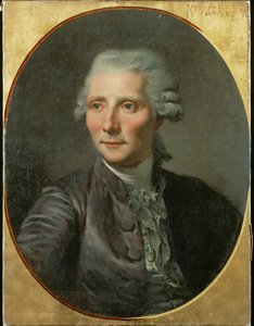 Poet Pierre Augustin Caron de Beaumarchais Portrett etter Greuze … (maleri på lerret) av French School