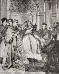 Pave Gregor IX overlater dekretene til en talsmann for konsistoriet, fra 