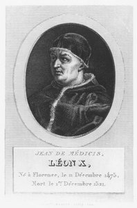 Pave Leo X, Giovanni di Lorenzo de Medici (gravering) av French School