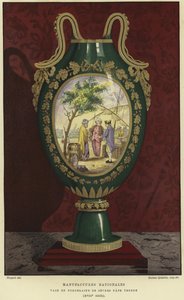 Porselensvase fra Manufacture nationale de Sevres, Frankrike av French School