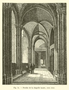 Veranda til det øvre kapellet, rundt 1840 av French School