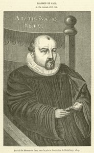 Portrett av Salomon de Caus, i Heidelberg Antiquities Gallery av French School