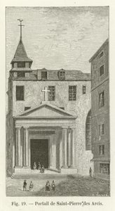 Portalen til Saint-Pierre des Arcis av French School
