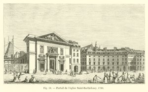 Portalen til Saint-Barthelemy-kirken, 1789 av French School