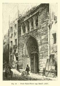 St. Peters port med okser, 1830 av French School