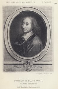 Portrett av Blaise Pascal (litho) av French School