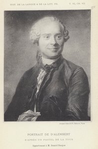 Portrett av D'Alembert (litho) av French School