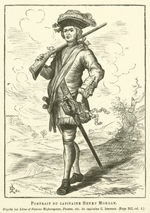 Portrett av kaptein Henry Morgan (gravering) av French School