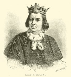 Portrett av Charles V (gravering) av French School