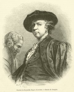 Portrett av Reynolds etter seg selv (gravering) av French School