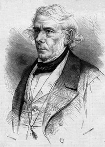 Portrett av Victor Cousin (1792-1867), fransk filosof og politiker, medlem av Academie Francaise. Gravering i ""Le Monde Illustre"" nr. 511 av 26. januar 1867. av French School