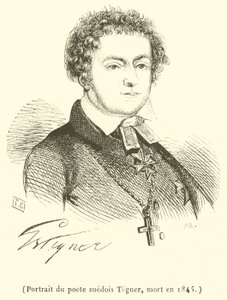 Portrett av den svenske poeten Tegner, som døde i 1845 av French School