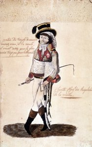 Portrett i full lengde av Francois Athanase (Francois-Athanase) de Charette de la Contrie (1763-1796), royalistisk leder av Vendée - Dobrée-museet, Nantes av French School