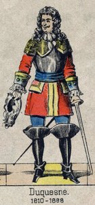 Portrett av Abraham, Marquis Duquesne (1610 - 1688), fransk Marin. Bilde av Epinal fra slutten av 1800-tallet. av French School