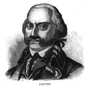 Portrett av Adam Philippe de Custine (1740-1793) fransk general. Gravering i «Les Illustrations De L