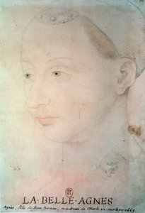 Portrett av Agnes Sorel (1422-1450) Dame av Beaute sur Marne av French School