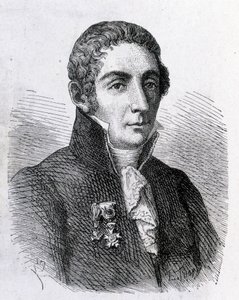 Portrett av Alessandro (Alexandre) Volta (1745 - 1827) - i "" Album of Science; berømte lærde; Store oppdagelser””” 1896. av French School
