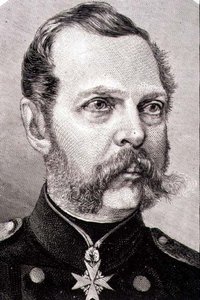 Portrett av Alexander II (1818-81) keiser av Russland fra 1855 (gravering) av French School