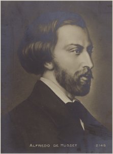 Portrett av Alfred de Musset av French School