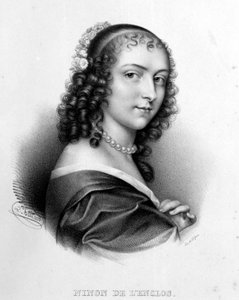 Portrett av Anne "" Ninon "" av Enclos (eller Ninon de Lenclos eller Ninon de Lanclos av French School