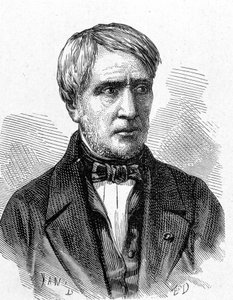 Portrett av Antoine Cesar Becquerel (1788 - 1878), fransk fysiker - i "" Album de la Science; berømte lærde; Grandes funn""" 1896. av French School