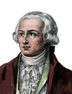 Portrett av Antoine Laurent de Lavoisier (1743-1794), fransk kjemiker. av French School