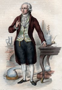 Portrett av Antoine Laurent de Lavoisier (1743-1794), fransk kjemiker. av French School