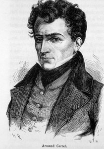 Portrett av Armand Carrel, fransk journalist og politisk forfatter (1800-1836). av French School