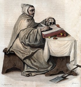 Portrett av Armand Jean le Bouthillier de Rance (1626-1700), fransk abbed og grunnlegger av trappistcistercienserne. av French School