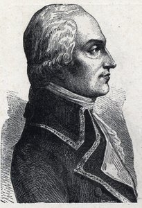 Portrait of Armand Louis de Gontaut Biron military francais (1747-1793) Engraving of 1889. Private collection. av French School