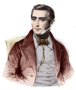 Portrett av Augustin Eugene Scribe (1791-1861), fransk romanforfatter - Portrait of Eugene Scribe (1791-1861), fransk forfatter av komedier om moral av French School