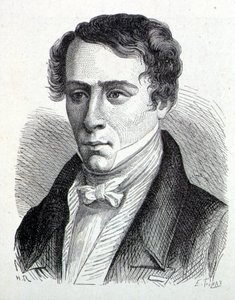 Portrett av Augustin Fresnel (1788-1827), fransk fysiker - i "" Album of Science; berømte vitenskapsmenn; Store funn""" 1896. av French School