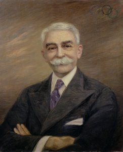 Portrett av baron Pierre de Coubertin (1863-1937)