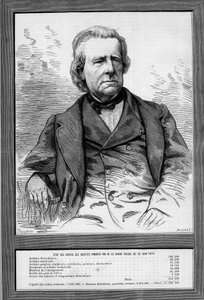 Portrait of Baron Taylor (Isidore Justin Severin Taylor, dit) (1789-1879), French playwright and philanthropist. Engraving in “” Le Monde Illustré”” n°1172 of 13 September 1879. av French School