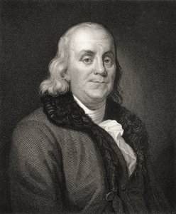 Portrett av Benjamin Franklin (gravering) av French School