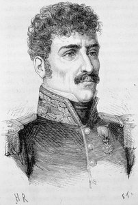 Portrett av Berton (Jean Baptiste Breton dit), fransk general (1769 - 1822) - i "" L