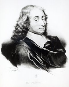 Portrett av Blaise Pascal (1623-62) gravert av Francois Seraphin Delpech (1778-1825) av French School