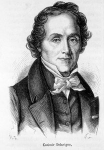 Portrett av Casimir Delavigne, fransk poet og dramatiker (1793-1843). av French School